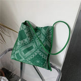 Paisley Shoulder Bag Boho Beach Handbag Summer Daily Bolsa