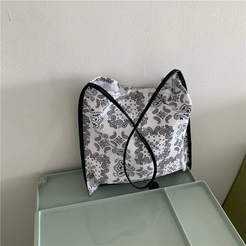 Paisley Shoulder Bag Boho Beach Handbag Summer Daily Bolsa
