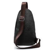 Men Travel Chest Bag Casual Crossbody Handbag PU Leather