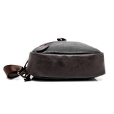 Men Travel Chest Bag Casual Crossbody Handbag PU Leather