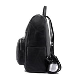 Plaid Leather Backpack Women's Multifunction Travel Bag
