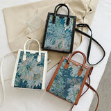 Women's Small Canvas Shoulder Bag Square Crossbody Bag