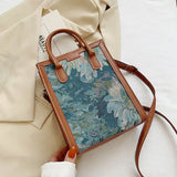 Women's Small Canvas Shoulder Bag Square Crossbody Bag