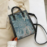 Women's Small Canvas Shoulder Bag Square Crossbody Bag
