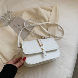 High PU Leather Shoulder Bag Retro Saddle Crossbody Bag