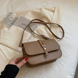 High PU Leather Shoulder Bag Retro Saddle Crossbody Bag