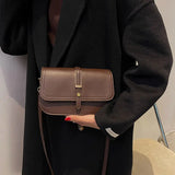 High PU Leather Shoulder Bag Retro Saddle Crossbody Bag