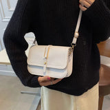 High PU Leather Shoulder Bag Retro Saddle Crossbody Bag