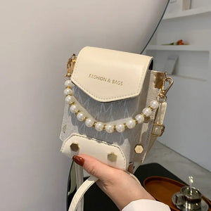 Soft Leather Shoulder Bag Mini Crossbody Purse Chain