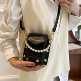 Soft Leather Shoulder Bag Mini Crossbody Purse Chain