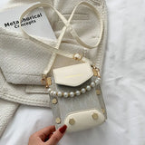 Soft Leather Shoulder Bag Mini Crossbody Purse Chain