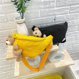 Small Fresh Girl Messenger Chest Bag Canvas Single Shoulder Multi-function