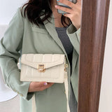 Women's PU Leather Shoulder Bag Small Square Daily Messenger Bag