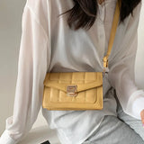 Women's PU Leather Shoulder Bag Small Square Daily Messenger Bag