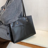 Women Bag Winter Large Capacity Handbags Casual Patchwork PU Leather