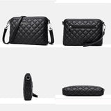 Plaid Shoulder Bag Soft PU Leather Handbag Ladies Joker Leisure Female
