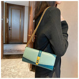 Women Shoulder Bags Chain Messenger Bags Solid Horizontal Bags