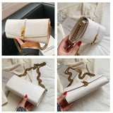 Women Shoulder Bags Chain Messenger Bags Solid Horizontal Bags