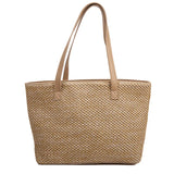 Women Summer Straw Large Bag Beach Casual Shoulder Bag