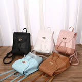 Women's Ostrich Pattern Backpack PU Leather Travel Shoulder Bag