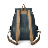 Women's Denim Drawstring Backpack College School Bag