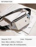 Women Geometric Waist Packs Laser Chest Phone Pouch Mini Bags