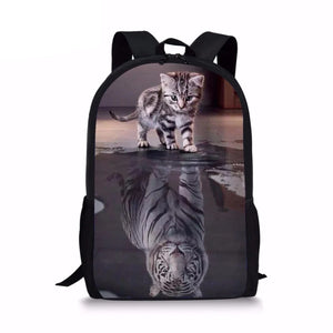 Funny 3D Printed Children Backpacks Boys Girls Orthopedic School Supplies