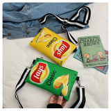 Funny Women Crossbody Bag Cartoon Printed Envelope Bags Potato Chips Purse