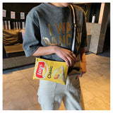 Funny Women Crossbody Bag Cartoon Printed Envelope Bags Potato Chips Purse