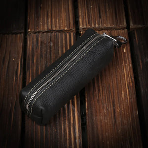 Leather Keychain Organizer Pouch Men Women