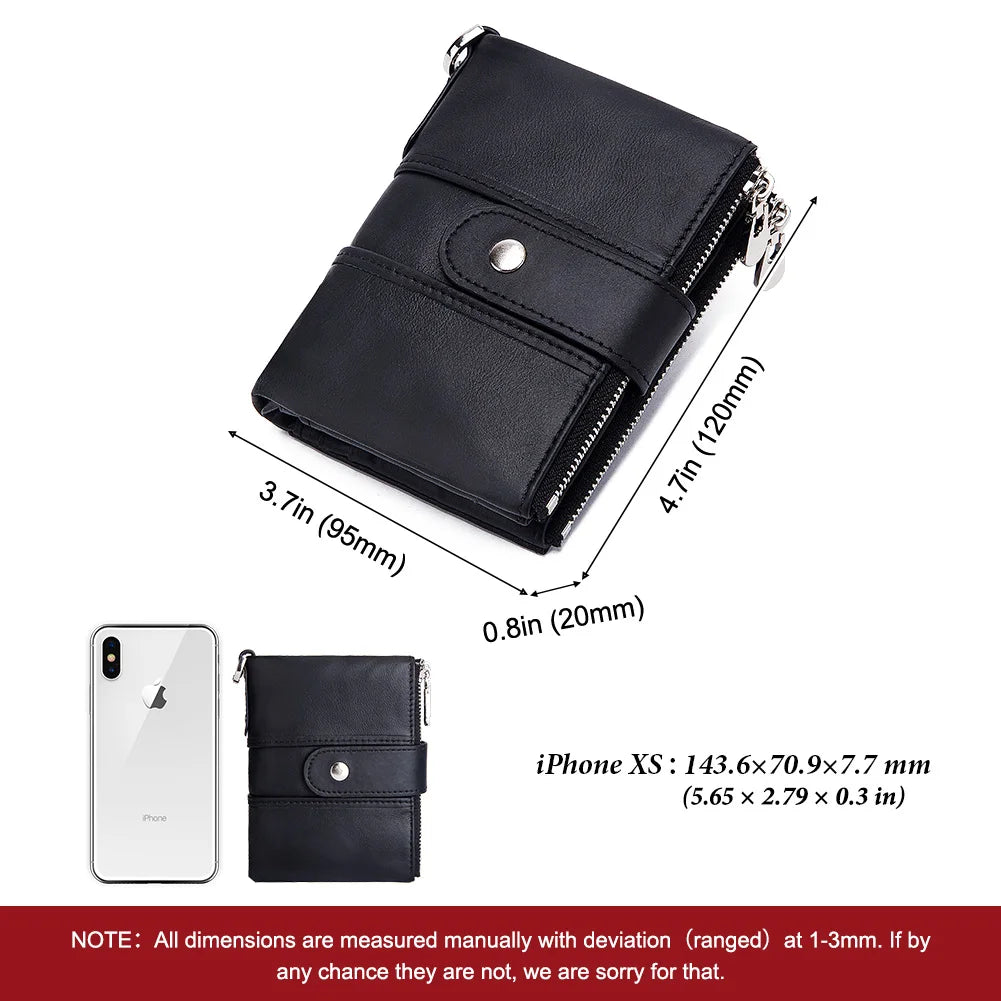 Vintage Leather Men Wallet Short Purse High Quality
