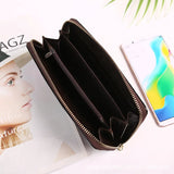 Women's Crocodile Leather Wallet, Large Capacity Clutch Zip
