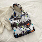 Graffiti Style Shoulder Bag Large-capacity Zipper Handbag