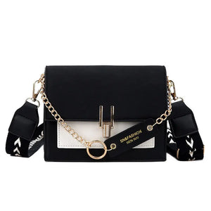 Retro Wide Shoulder Strap Messenger Bag for Women