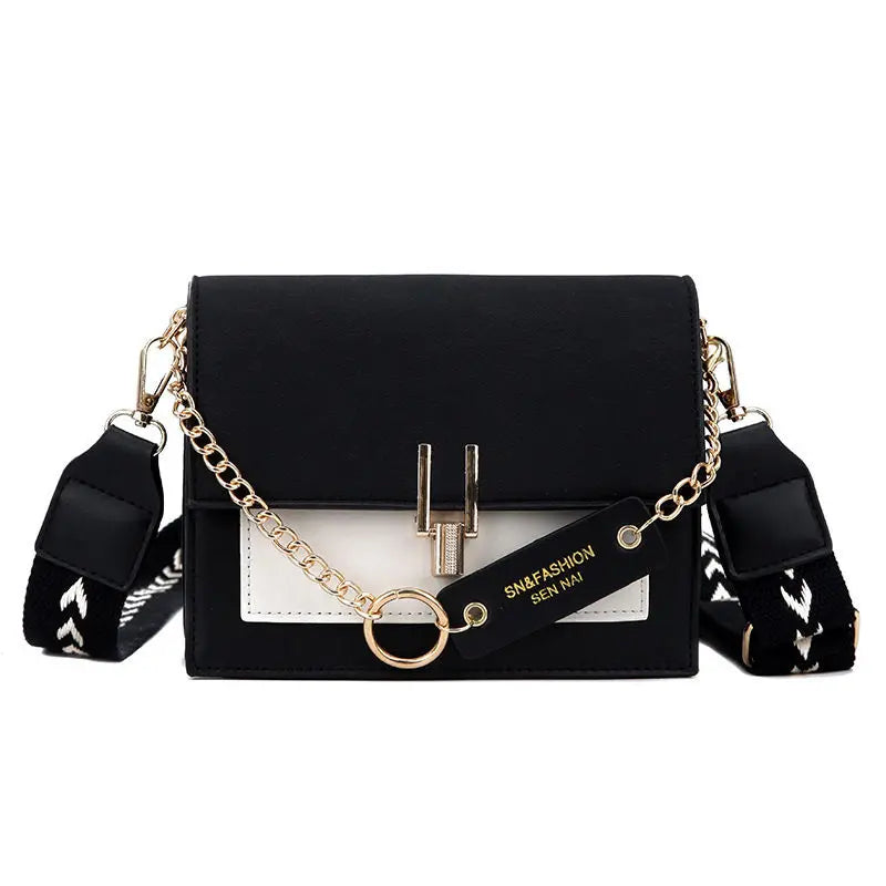 Retro Wide Shoulder Strap Messenger Bag for Women