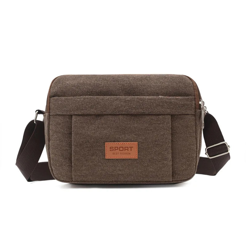 Canvas Messenger Bag Men's Crossbody Bag