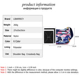 Flower Pattern Nylon Ladies Shoulder Bag Women Messenger Bags