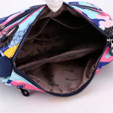 Flower Pattern Nylon Ladies Shoulder Bag Women Messenger Bags