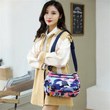 Flower Pattern Nylon Ladies Shoulder Bag Women Messenger Bags