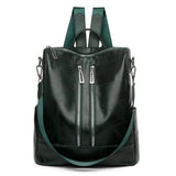 High PU Leather Women Backpack Anti-theft Print School Bag Large Capacity