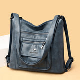 Women's PU Leather Shoulder Bag Large Capacity Handbag Sac A Main