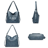 Women's PU Leather Shoulder Bag Large Capacity Handbag Sac A Main
