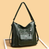 Women's PU Leather Shoulder Bag Large Capacity Handbag Sac A Main