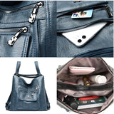 Women's PU Leather Shoulder Bag Large Capacity Handbag Sac A Main
