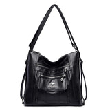 Women's PU Leather Shoulder Bag Large Capacity Handbag Sac A Main