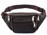 Men Leather Casual Fanny Pack Waist Belt Bag Purse