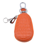 Leather Key Wallet Bag Zipper Keys Organizer Key Ring