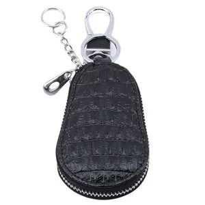 Leather Key Wallet Bag Zipper Keys Organizer Key Ring