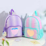 Kids Glitter Heart School Bag Small Girls Backpack