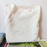 Embroidered Butterfly Canvas Crossbody Bag